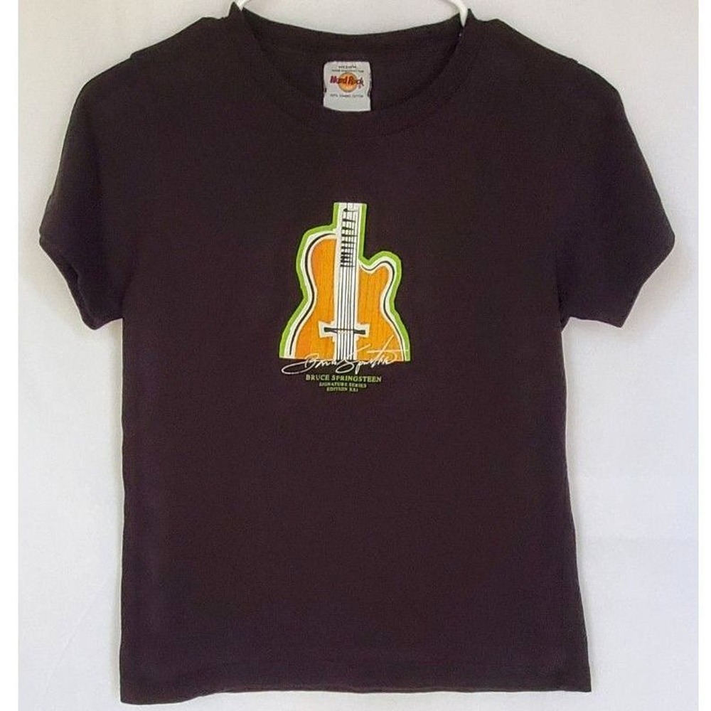 Women's Hard Rock Cafe Amsterdam Bruce Springsteen Signature‎ T-Shirt Medium M